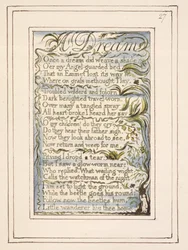 Ein Traum: Platte 27 aus Songs of Innocence and of Experience (Kopie R) ca. 1802-08